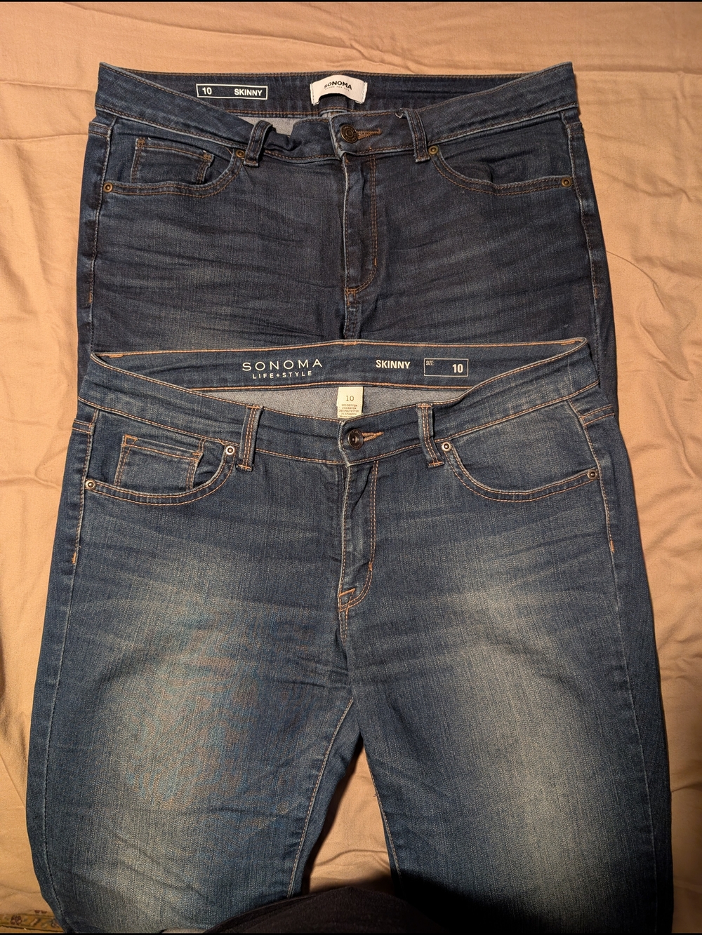 EUC Size 10, 2 Pairs Sonoma Skinny Jeans